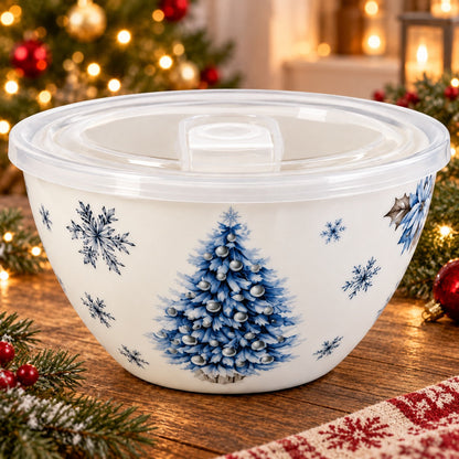 Noël - Winter Porcelain Bowl with Lid – 12 cm – 2 Designs