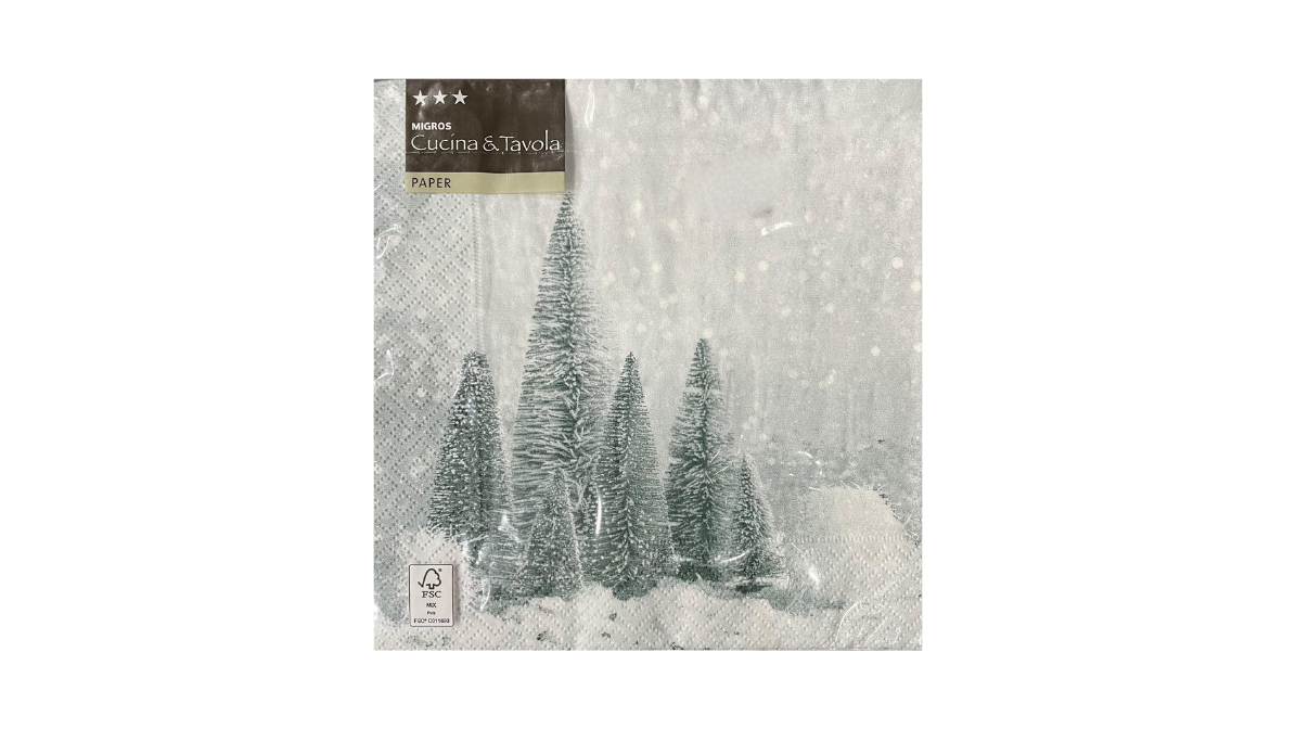 Christmas Napkins Light Green Christmas Tree