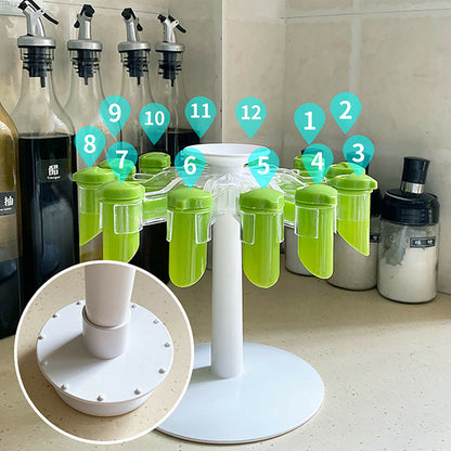 Rotating Spice Organizer Gripper Condiment Clips
