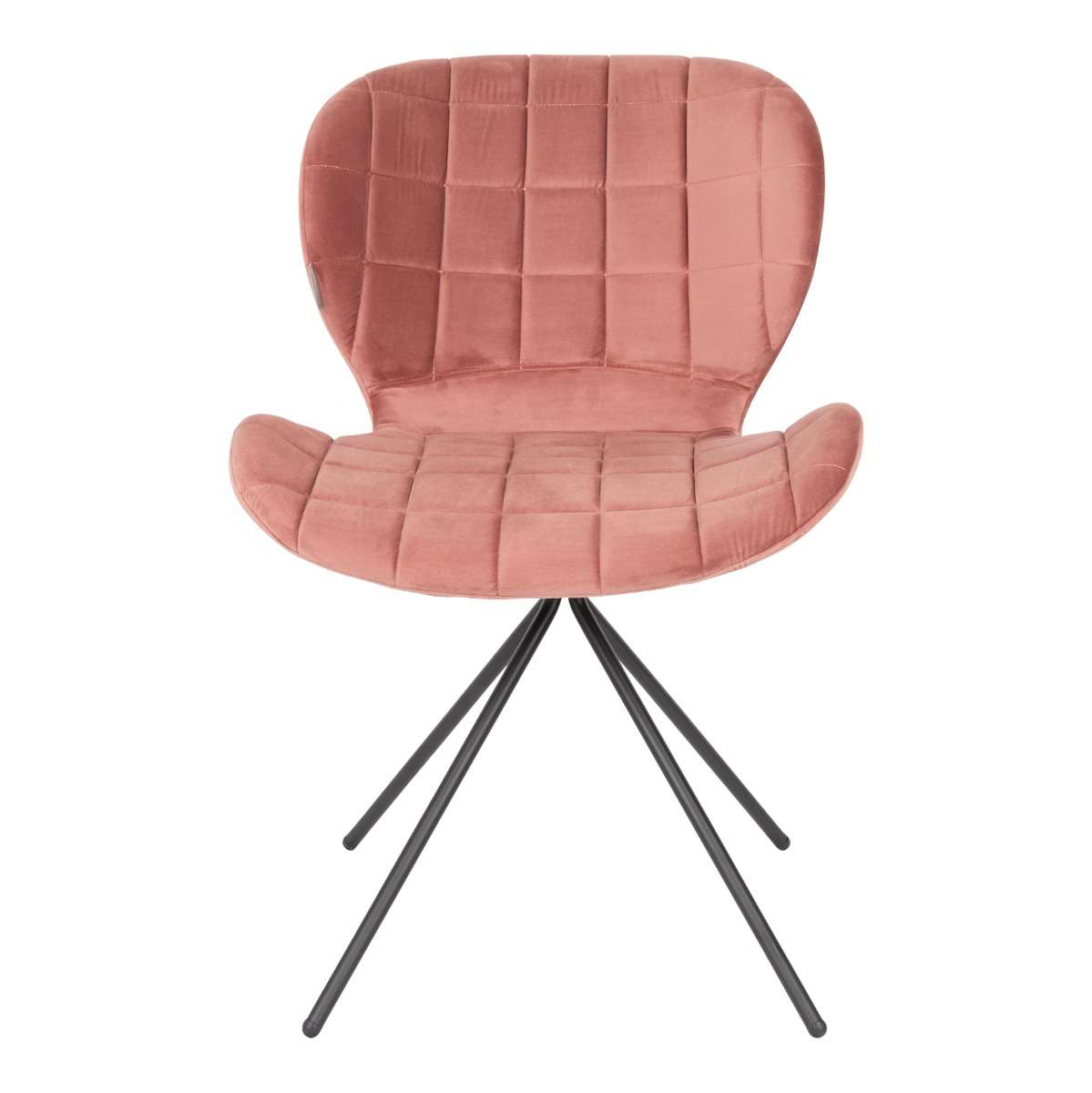 OMG Dining Chair with Black Metal Legs – Modern Upholstered Accent Chair for Dining Room & Office
