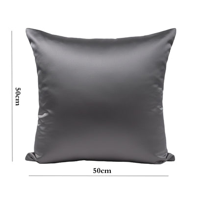 Danny Home Silk Fabric Cushion – Dark Grey  50x50cm