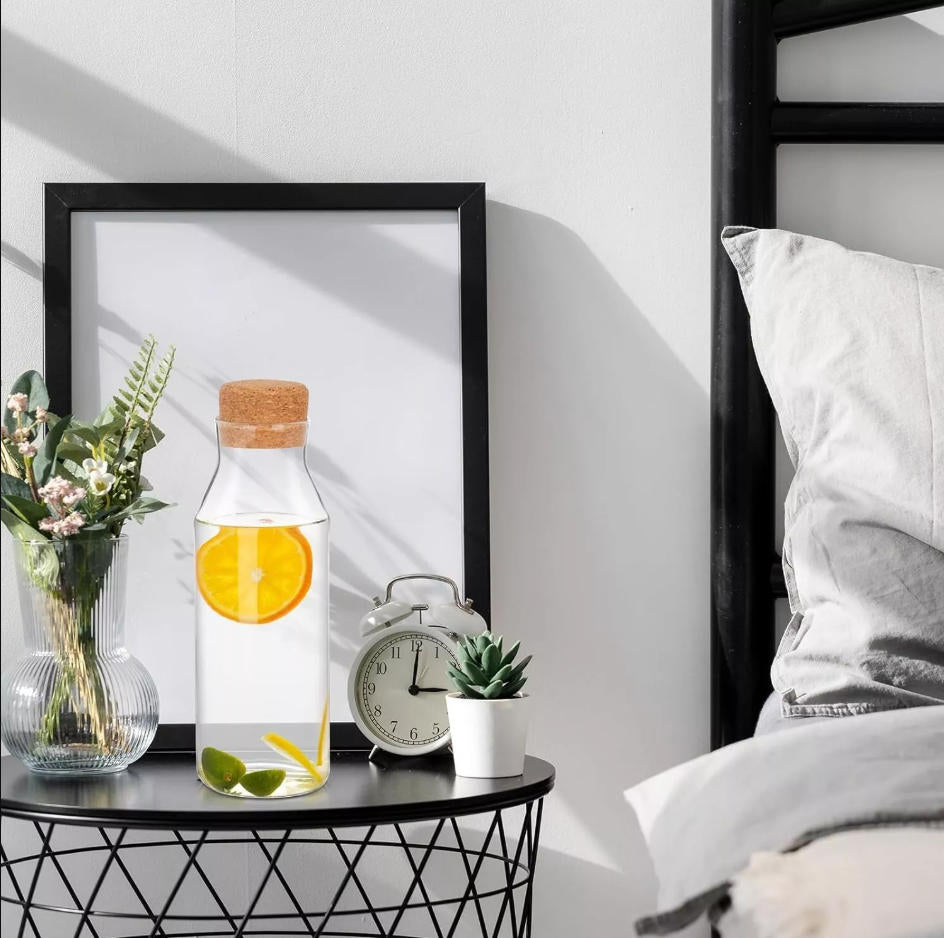 1-Pcs High-Quality Glass Bottle with Cork Lid