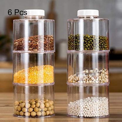 6-Pcs Spices Jar Tower Set
