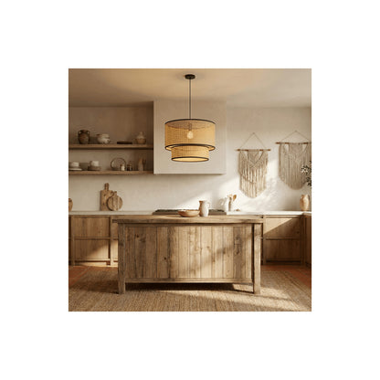 Nino Germany Vintage Rattan Vienna-Pendant Lamp