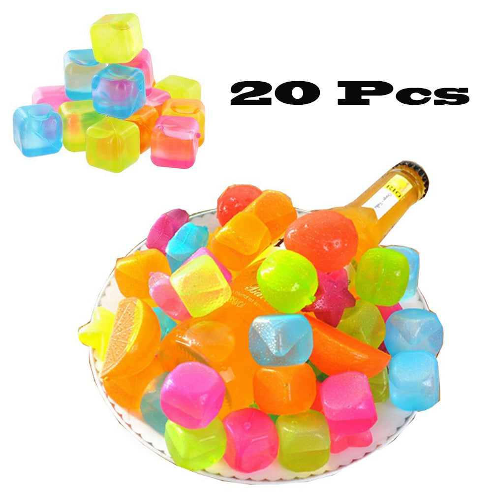 Cool Gift 20pcs Reusable Ice Cube With Different Color