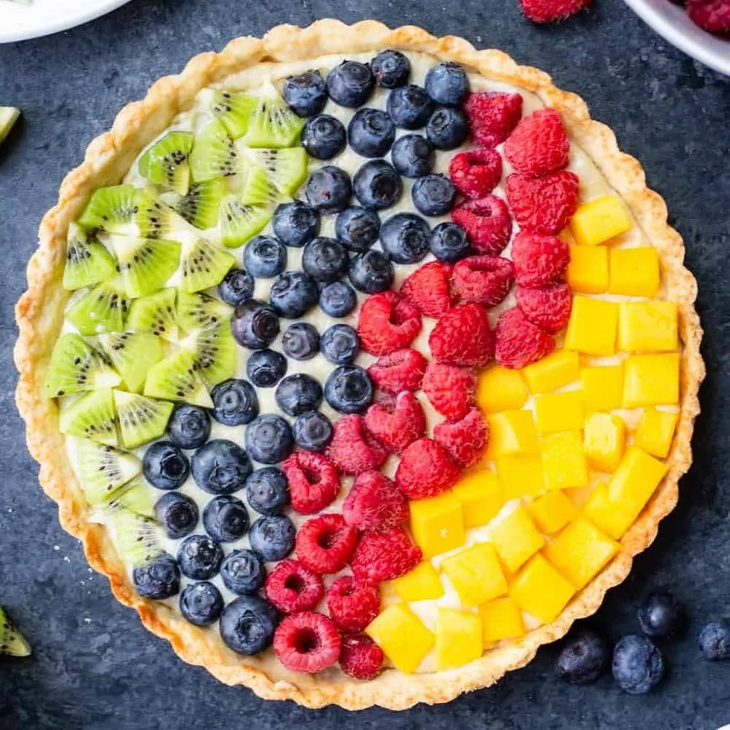 Danny Home Carbon Steel Premium quality , Non-stick Detachable Round Tart Pan 30cm