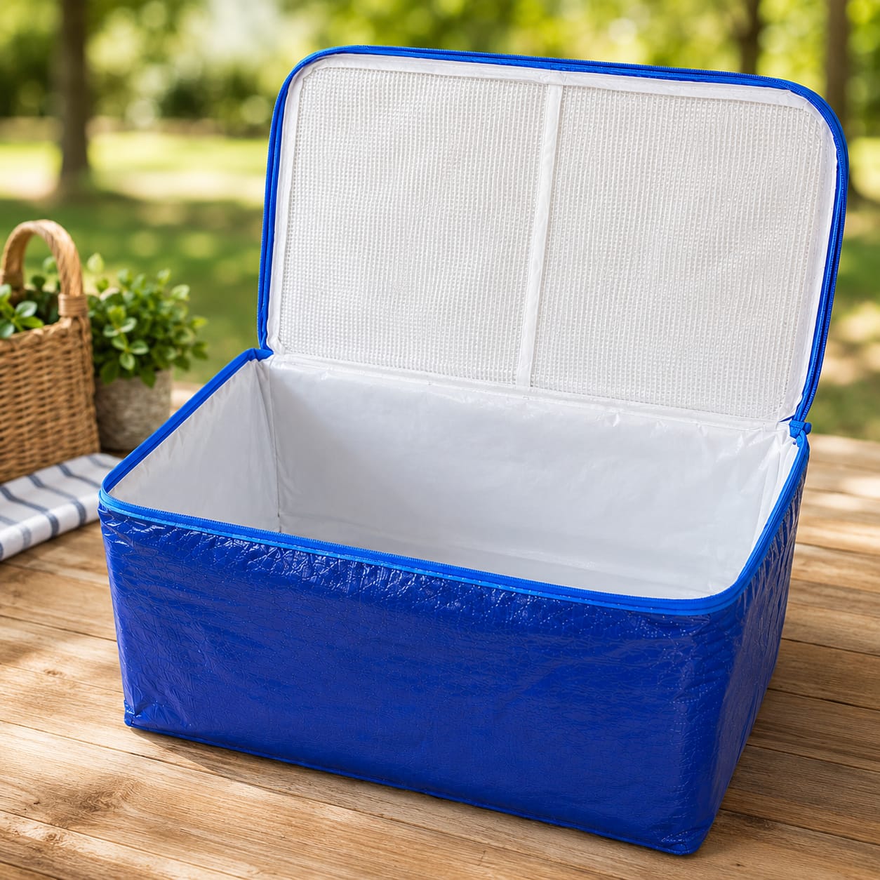 Large Insulated Cooler Bag 56x35x28cm | Leakproof Thermal Food & Beverage Storage Bag