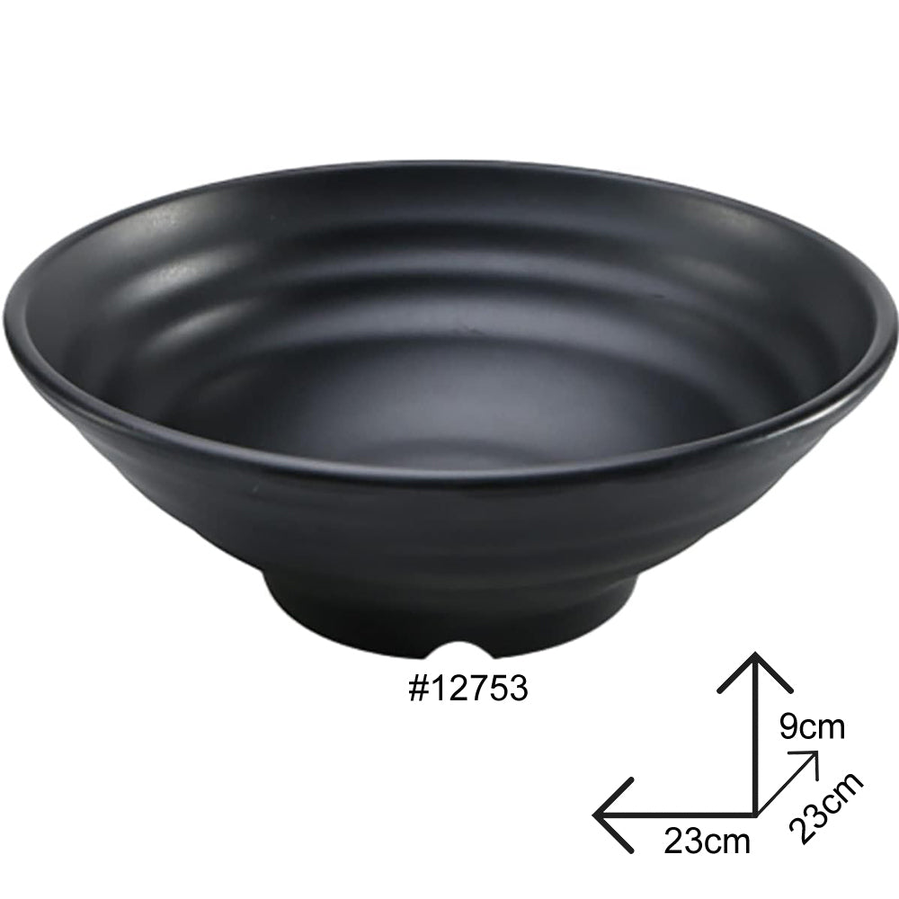 Round Bowl Black Melamine Dinnerware