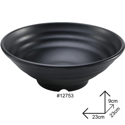 Round Bowl Black Melamine Dinnerware