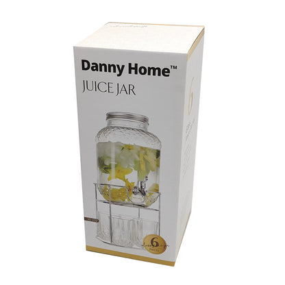 Danny Home Juice Jar with 4 Glasses & Stand 6-pcs Set