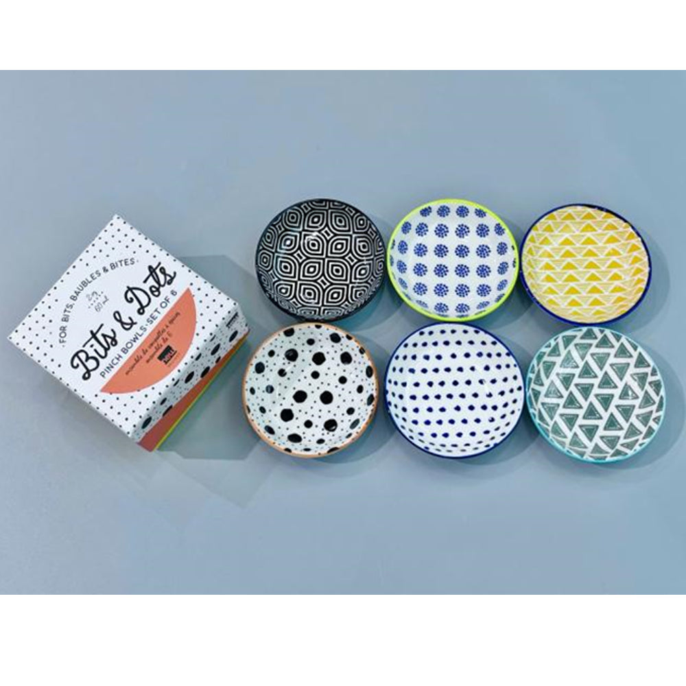 Danny Home 6-Pcs Small Round Bohemian Design Flavour Dish Set