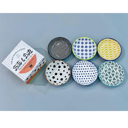 Danny Home 6-Pcs Small Round Bohemian Design Flavour Dish Set