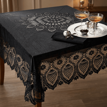 Black Lace Tablecloth