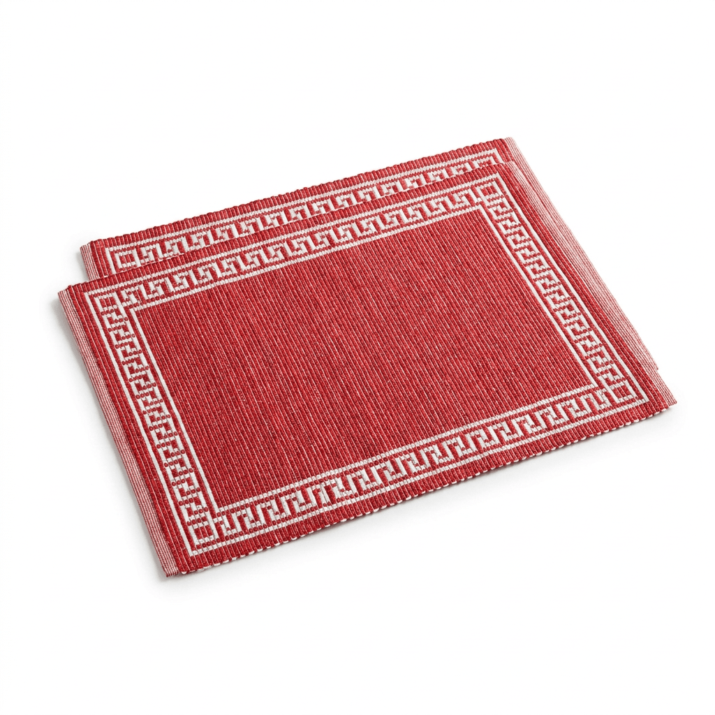 Micasa Set of 2 Red&White Table Placemat