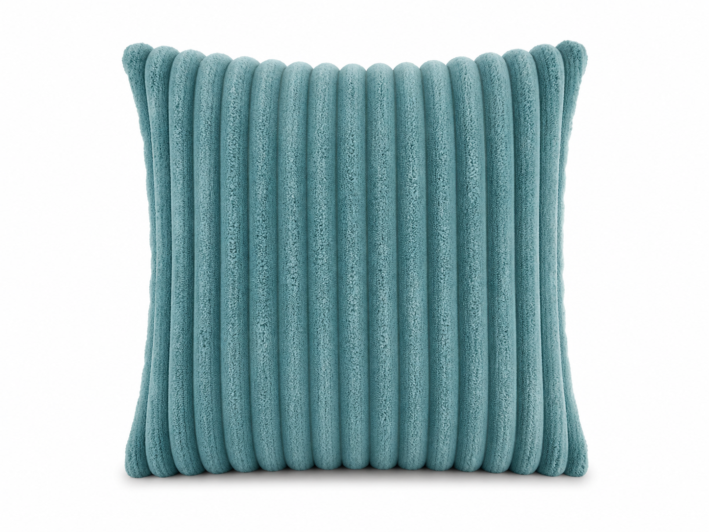Tiseco Home Studio Cushion - Ribbed Plush Texture - Turquoise
