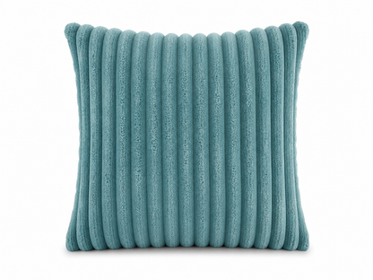 Tiseco Home Studio Cushion - Ribbed Plush Texture - Turquoise