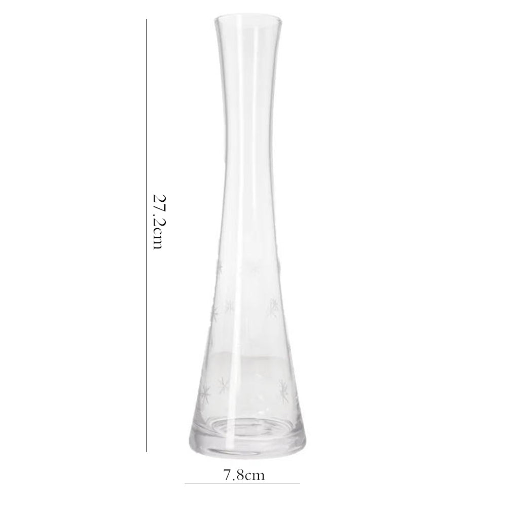 Danny Home Clear Glass Plant Vase 27-cm