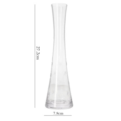 Danny Home Clear Glass Plant Vase 27-cm