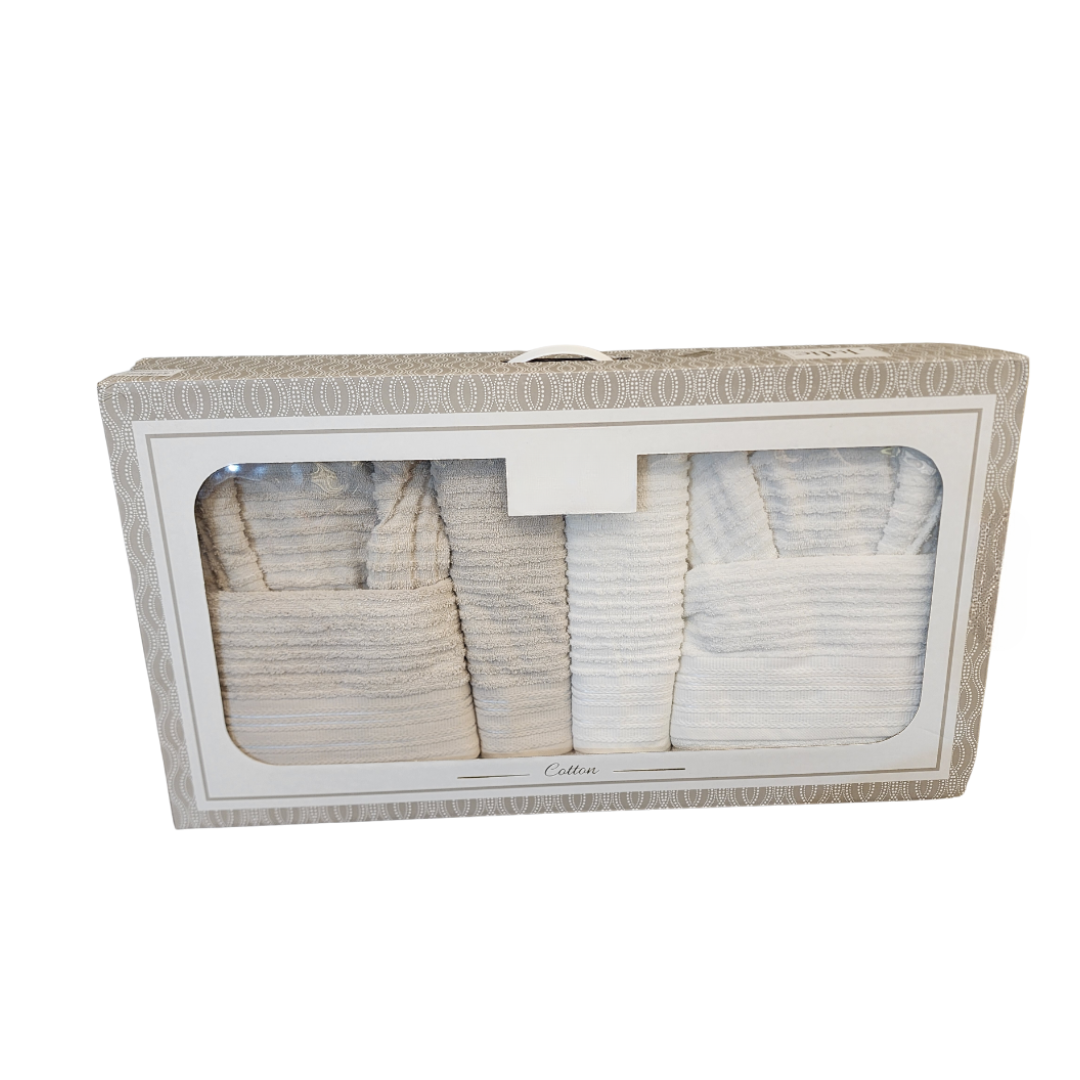 Mila 6 Pieces Family Bathrobe Set