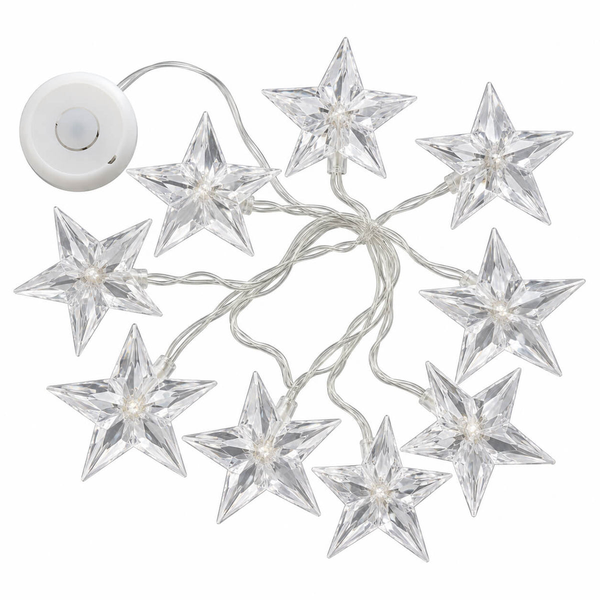 Migros Noël Indoor Star LED String Lights – 10 Warm White LEDs, 165 cm