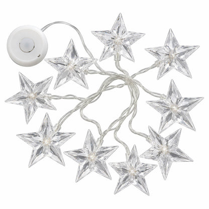 Migros Noël Indoor Star LED String Lights – 10 Warm White LEDs, 165 cm