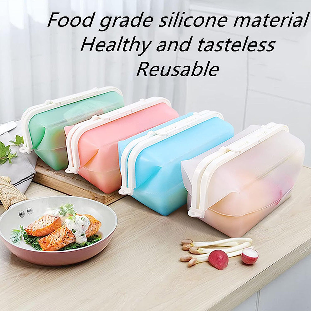 Food Grade Silicone Fresh-Keeping Bag – White