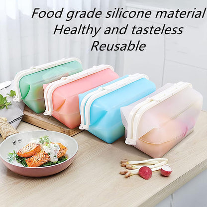 Food Grade Silicone Fresh-Keeping Bag – White