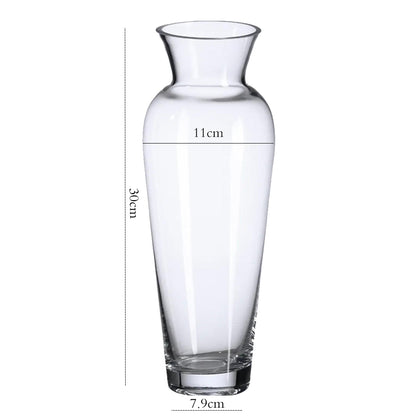 Danny Home Clear Glass Plant Vase 30-cm