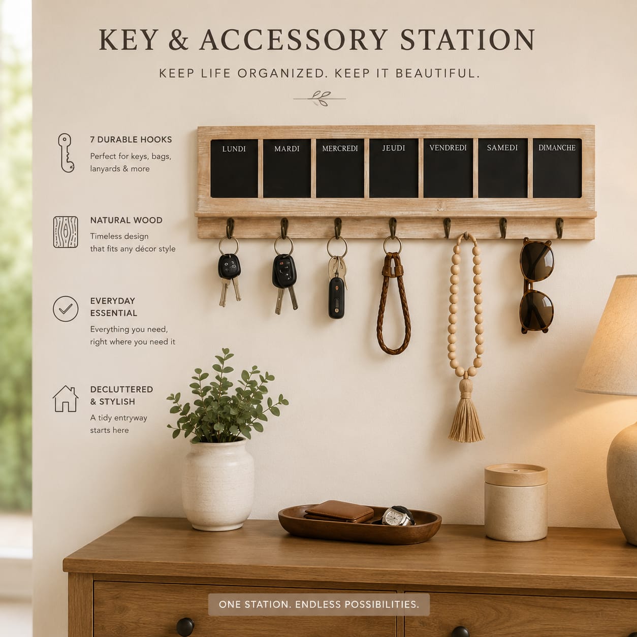 Wall Hanger With Chalkboard