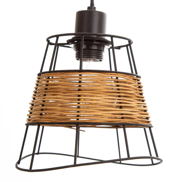 Nino Tunis 3-Light Rattan Pendant Chandelier
