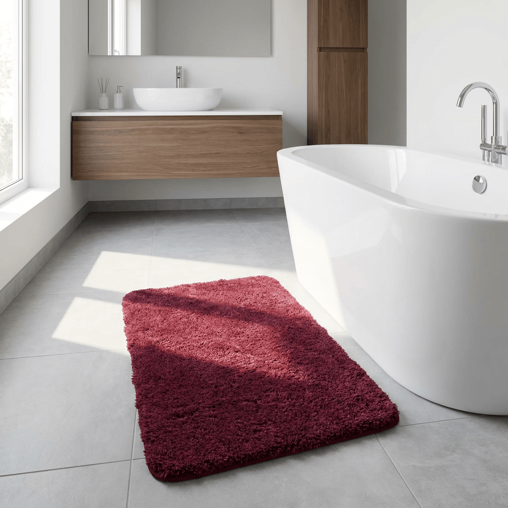 Wenko Melange Bath Mat Red