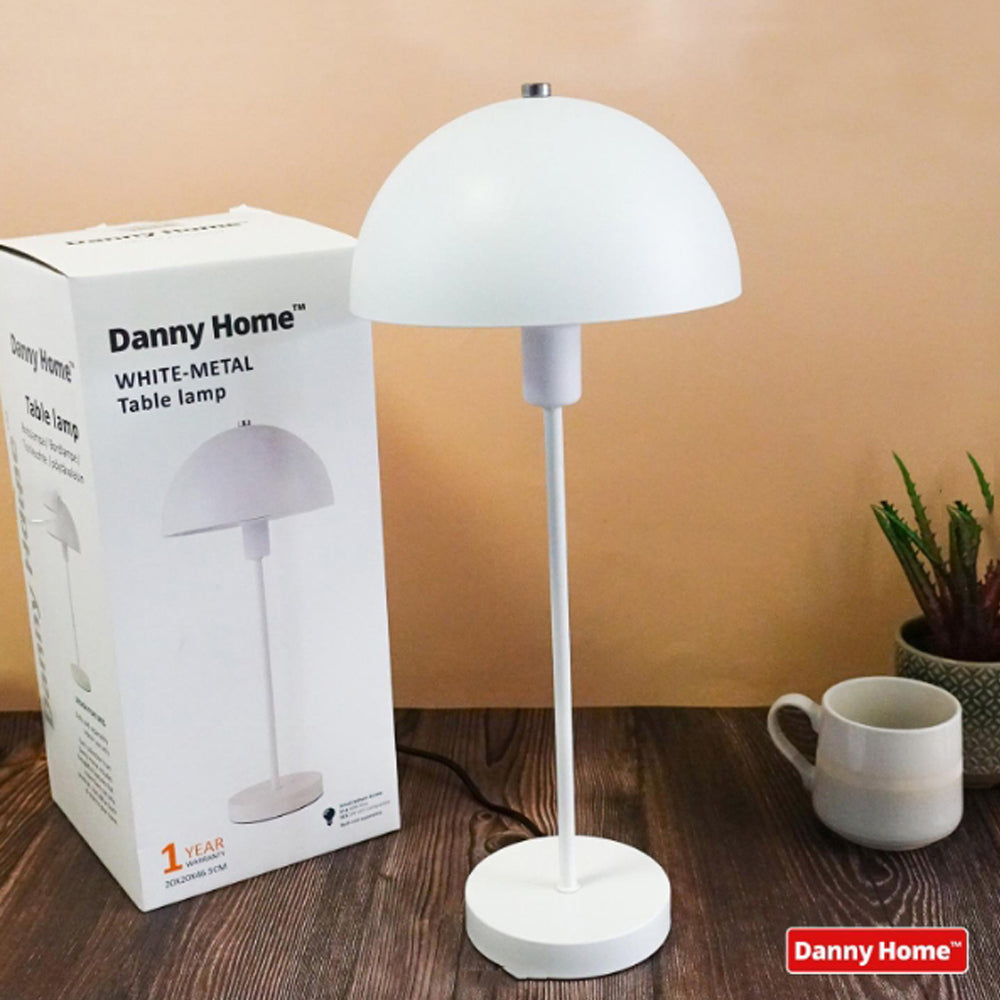 White Metal Table Lamp 46.5cm