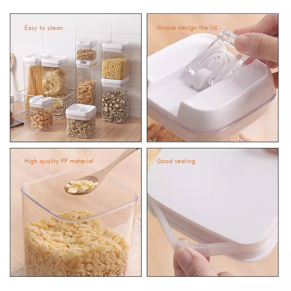 4 Pcs Set, Easy Lock Food Storage Round Shape