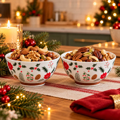Migros Alpine Lodge Christmas Ceramic Bowls – Set of 2