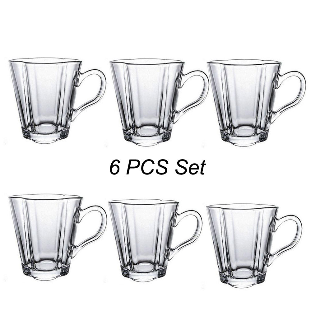 6 PCS Flower Shaped Glass Cup