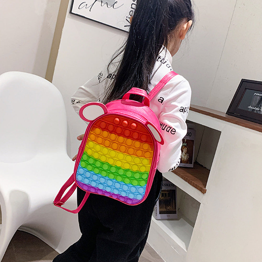 Colorful Silicone Pop It Backpack