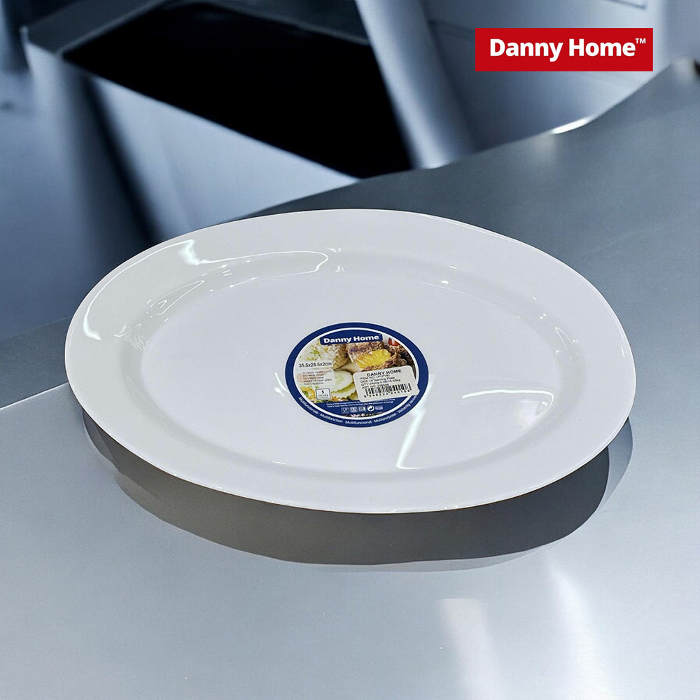 Danny Home 2-Piece 14-Inch White Serving Plate