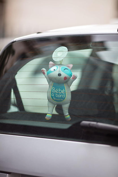 Baby on board sign Raccon