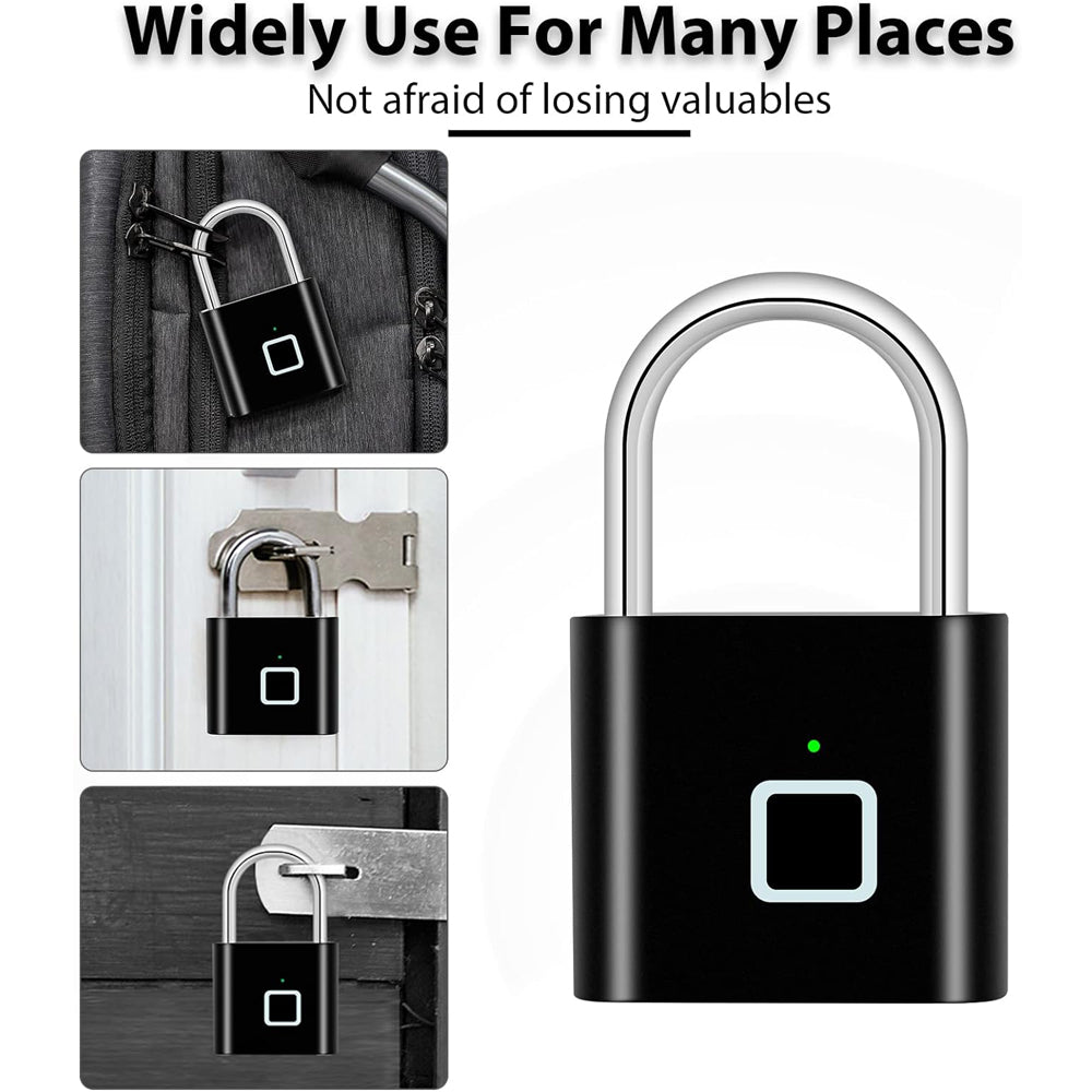 Fingerprint Padlock for Locker, Gym, Door, Luggage