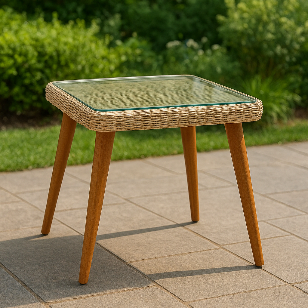 Migros Copenhagen Handwoven Rattan Outdoor Dining Table