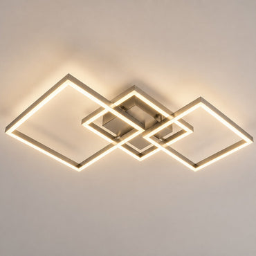 DesignLive MONTREAL LED Ceiling Light 54 cm – Brushed Nickel | 37.8W Integrated LED | 3100 lm | 3000K Warm White