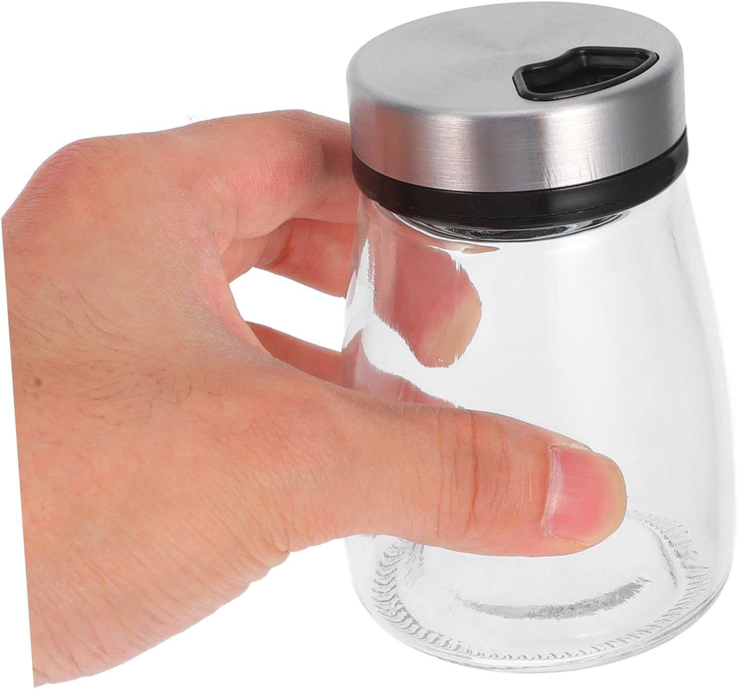 Danny Home 3-Pcs Spices & Salt Glass Jar With Stainless steel lid 250ml
