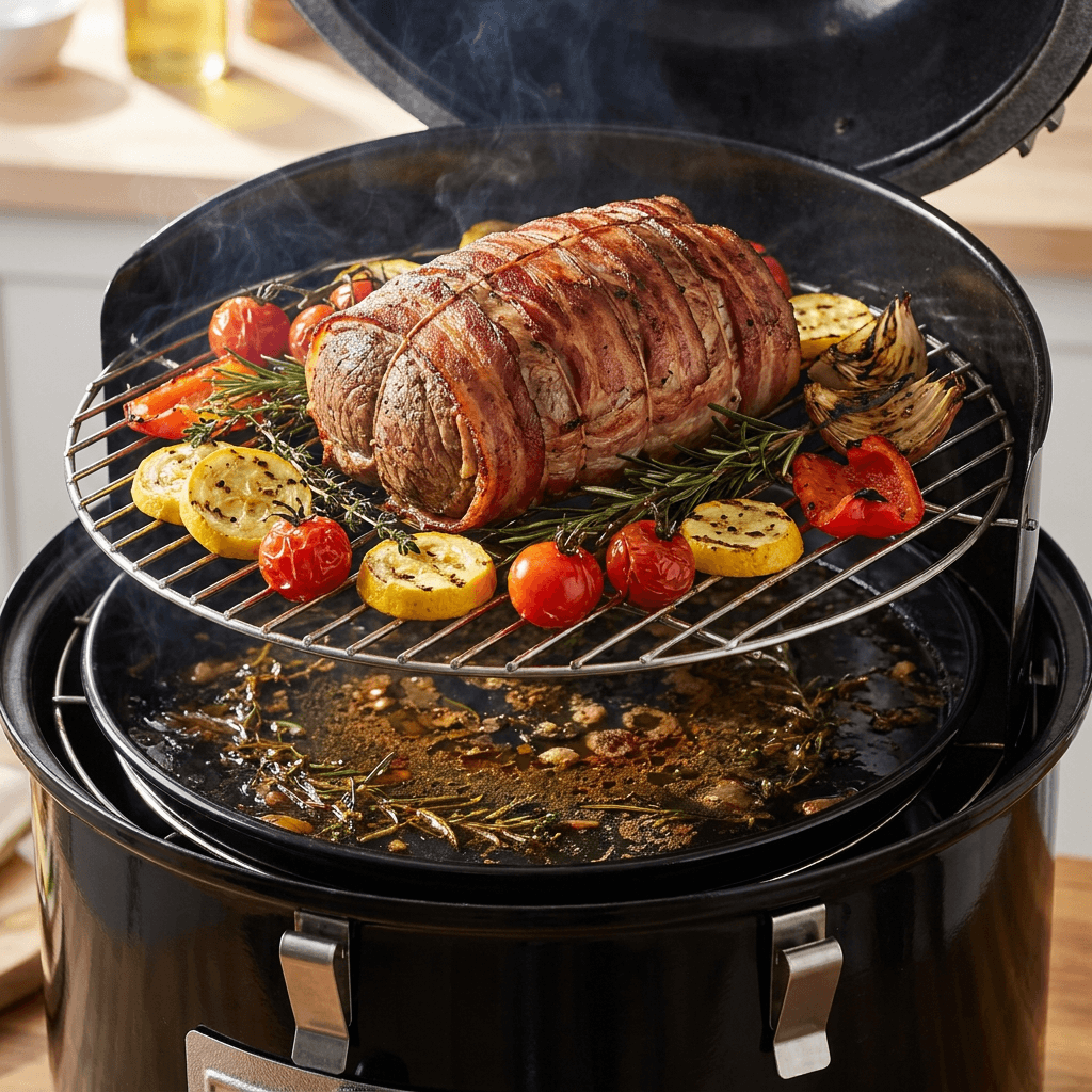 Migros Round Black Grill Drip Tray