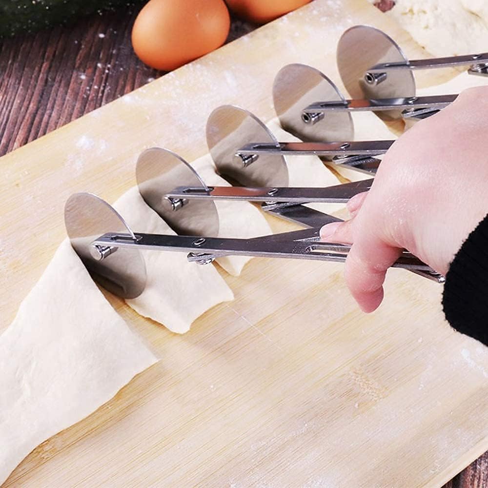 Stainless Steel Expandable Cutter Roller Knife 3/5/7-Wheel