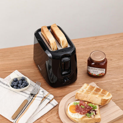 Danny Home Black Two Slice Toaster 24.8cm