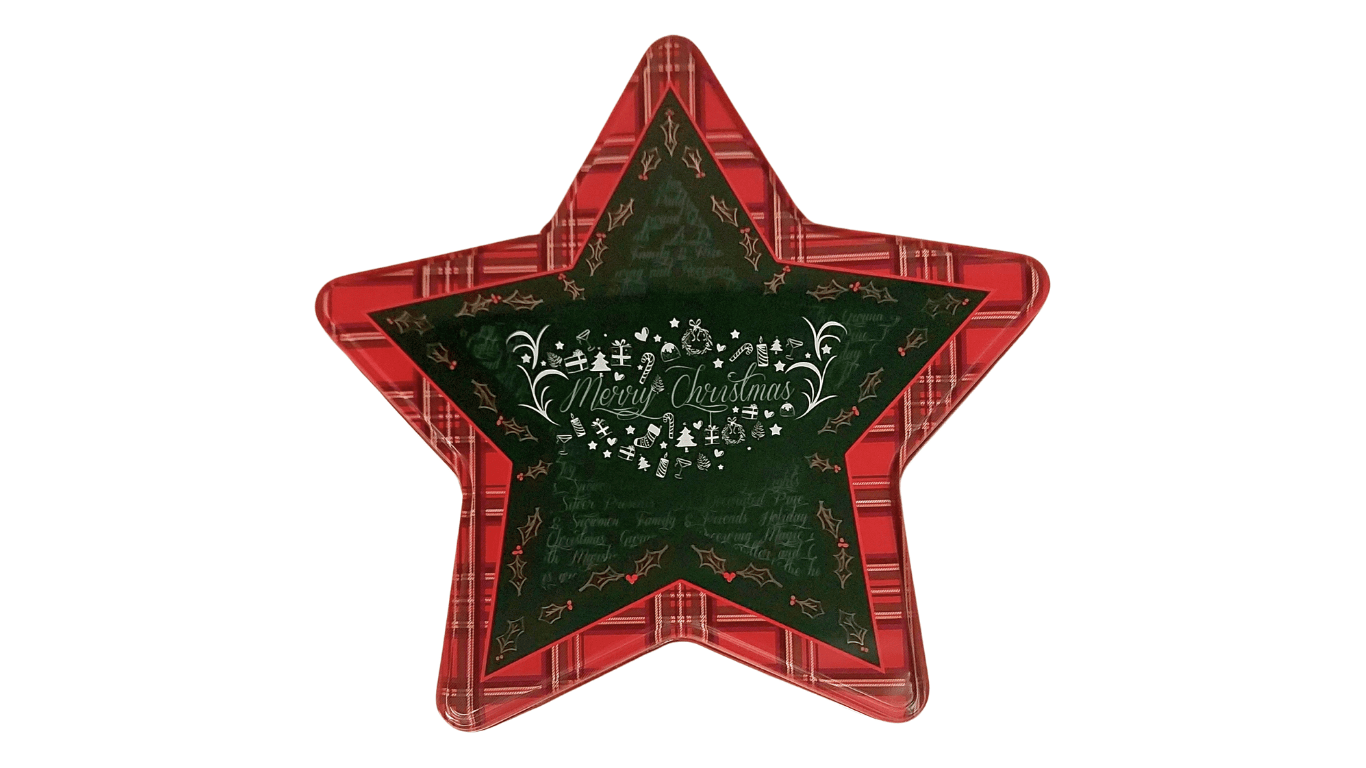 Christmas Candy Cans Star Shape