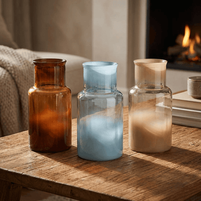 Mica Gracia Christmas Vase in Blue, Brown or  Beige