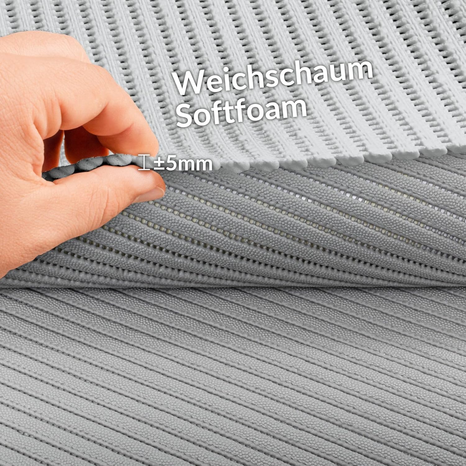 Soft Foam Non Slip Kitchen & Bath Mat ( 65×200-cm ) Plain