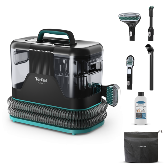 Tefal IZ5020M0 Clean It CLEAN IT, Spot Cleaner, MultiCleaning Portable Carpet Cleaner, Pet Mess, Carpet, Car Interior, 750 W,