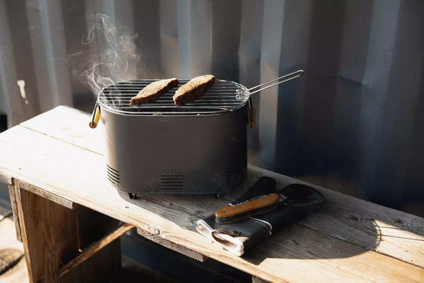 Gusta BBQ Bucket Oval Gray